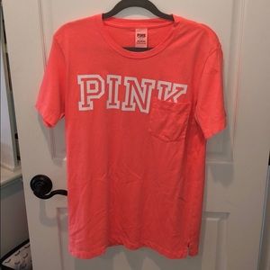 Bright coral long T-shirt